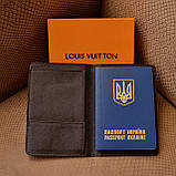 Обкладинка для паспорта Louis Vuitton Monogram Eclipse канва LV на паспорт загранпаспорт обкладинка для документів, фото 4