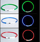 Нашийник USB для собак, що світиться / Нашийники з підсвічуванням 70 см, фото 2