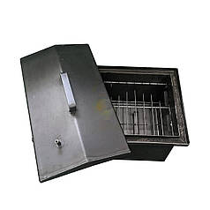 Коптильня для гарячого копчення маленька двоярусна з гідрозатвором 2 мм 460х250х250 мм