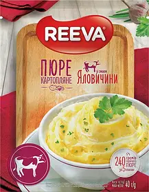 Пюре картопляне зі смаком яловичини 40г ТМ Reeva