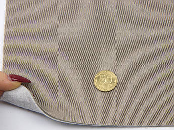 Відріз 1,4м, Автотканина стельова Lacoste L-47 коричнева, на поролоні та повсті, товщ. 3мм, шир. 165см, Туреччина