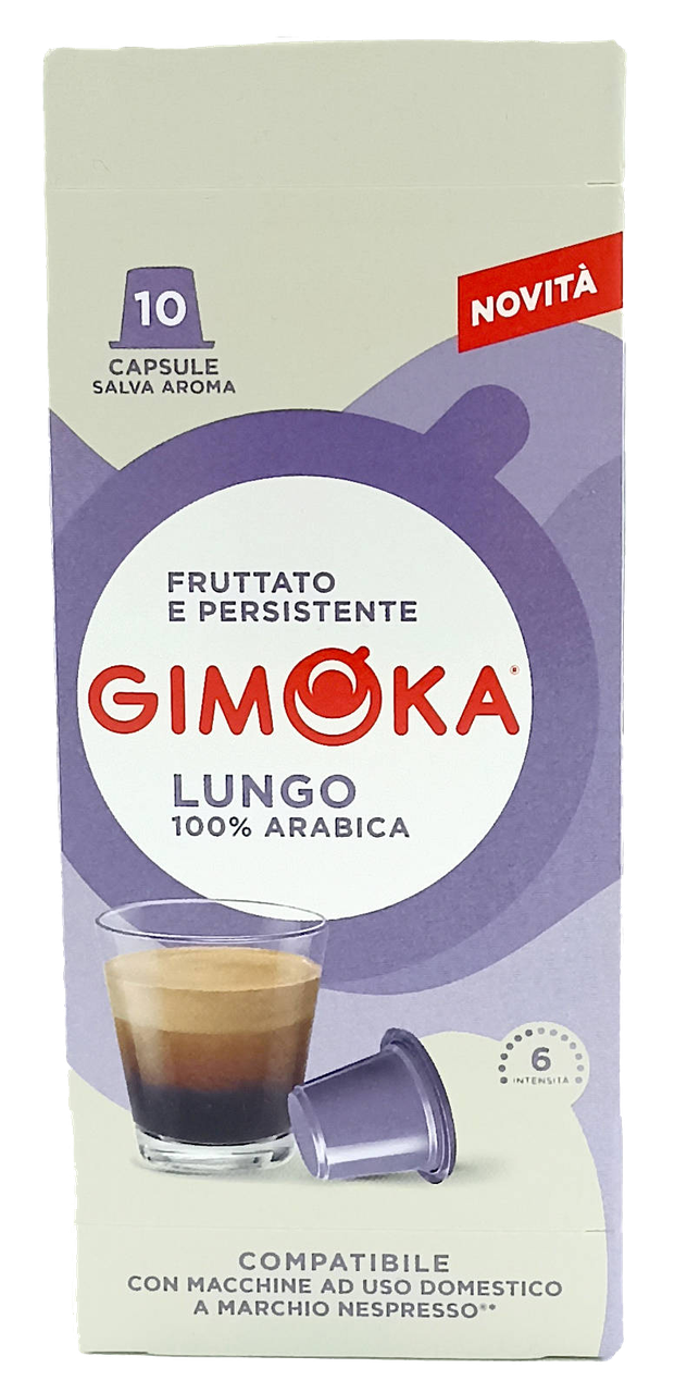 Кава в капсулах Nespresso Gimoka Lungo 10 шт Неспрессо Джимока 100% Арабіка