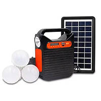 Фонарь с солнечной панелью, радио, функцией повербанка и 3 лампочками Easy Power EP-391BT Bluetooth