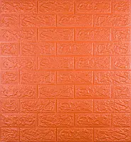 3D панель для стен оранжевый кирпич ( Os-BG07-5 ) самоклеющаяся 3D панель
