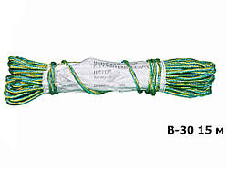 Мотузка госп.плетена з наповнюв. В30 (15м, d=5мм) арт.160 ТМ ХАРКІВ