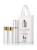 Мини-парфюм с феромонами мужской Chanel Allure Homme Sport 3x15 мл