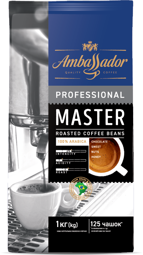 Кава Ambassador Professional Master 1 кг у зернах