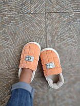 UGG ОРАНЖОВІ уги-дутики стьобані короткі мокасини сліпони теплі жіночі зима, фото 4
