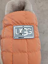 UGG ОРАНЖОВІ уги-дутики стьобані короткі мокасини сліпони теплі жіночі зима, фото 5
