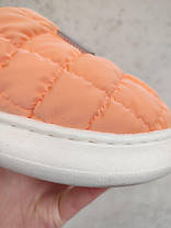 ОРАНЖОВІ уги-дутики UGG стьобані короткі мокасини сліпони теплі жіночі зима, фото 5