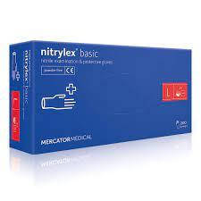 Рукавички нітрилові  Nitrylex Basic розмір L 100 шт/уп (50 пар)