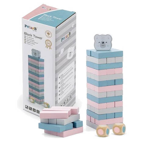 Дерев'яна настільна гра Viga Toys PolarB Дженга 54 деталі (44011), фото 1
