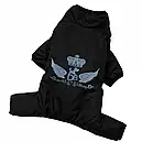 Комбінезон двосторонній 33 см (об'єм до 54см) мокко/чорний розм 5 для собак, фото 4