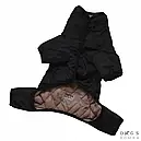 Комбінезон двосторонній 33 см (об'єм до 54см) мокко/чорний розм 5 для собак, фото 5