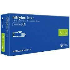 Рукавички нітрилові  Nitrylex Basic розмір S 100 шт/уп (50 пар)