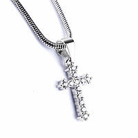 Срібний хрест із фіанітами