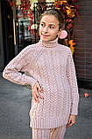 В’язаний теплий  светр для дівчинки, фото 2