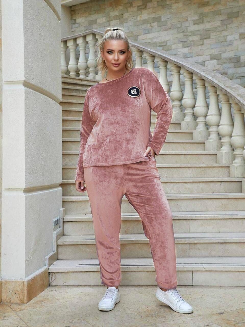 Шикарний жіночий костюм, тканина "Плюшевий велюр" 54, 56, 58, 60, 62, 64 розмір 54