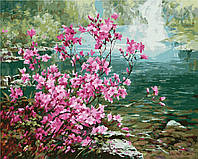 Картина по номерам Цветущий куст у воды, 40х50 (GX8473)