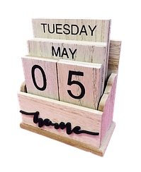 Дерев'яний вічний настільний календар N116 F