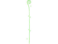 Опора для орхідей Спіраль (зелений-прозорий PS) ТМ Алеана