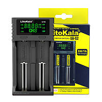 Зарядний пристрій LitoKala Lii-S2 1-2эл LCD micro USB (Li-ion, IMR, LiFe, NiMH)