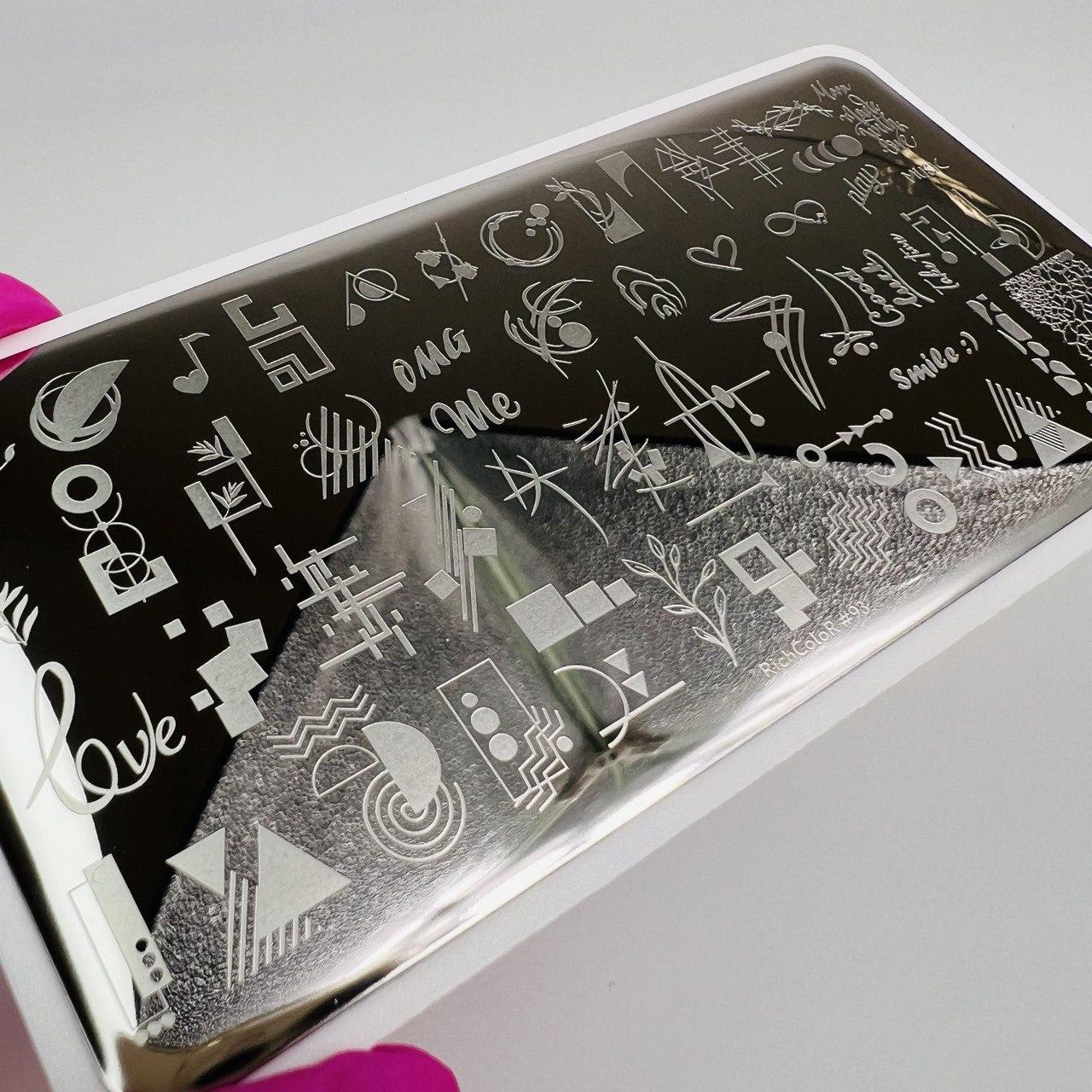 Пластина для стемпінгу RR-93 на пластиковій основі, фото 1