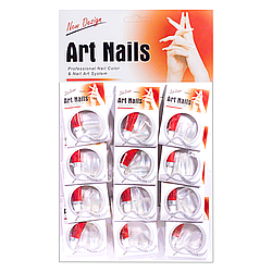 Набір нігтів накладних Art Nails прозорих 12 штук