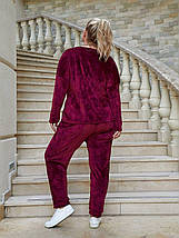 Шикарний жіночий костюм, тканина "Плюшевий велюр" 54, 56, 58, 60, 62, 64 розмір 54, фото 3