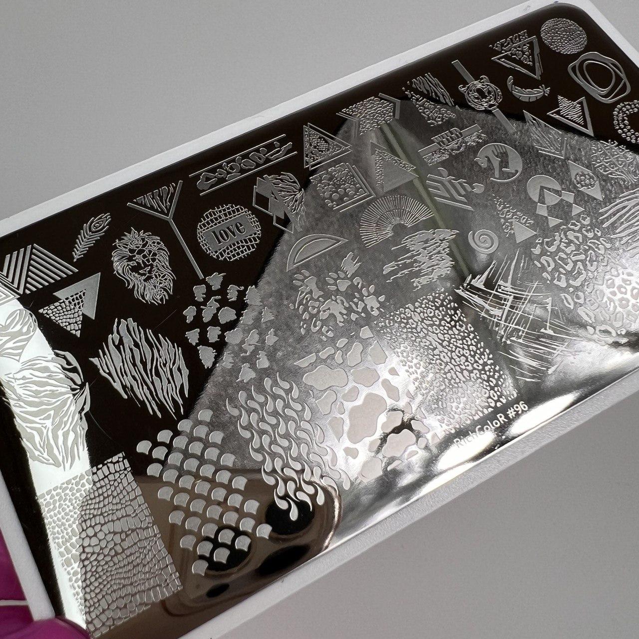 Пластина для стемпінгу RR-96 на пластиковій основі, фото 1