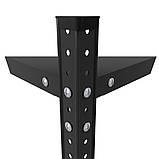 Стелаж чорний 2500х1200х600мм,150кг,6 полиць металевий полочний для складу,офісу,ванної,архіву, фото 7