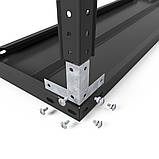 Стелаж чорний 2500х1000х400мм,150кг,6 полиць металевий полочний для складу,офісу,ванної,архіву, фото 8
