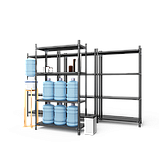 Стелаж чорний 2000х900х600мм,150кг,5 полиць металевий полочний для дому,офісу,ванної,архіву, фото 3