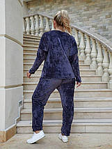 Шикарний жіночий костюм, тканина "Плюшевий велюр" 54, 56, 58, 60, 62, 64 розмір 54, фото 3