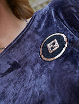 Шикарний жіночий костюм, тканина "Плюшевий велюр" 54, 56, 58, 60, 62, 64 розмір 54, фото 4