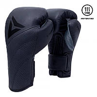 Боксерські рукавиці V`Noks Vi Venti 10 унцій із натуральної шкіри чорні