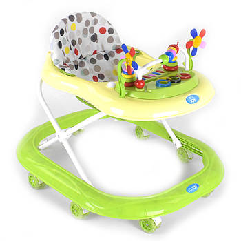 Дитячі ходунки JOY (музична панель, колеса d=6см, російська озвучка, в коробці) СН - 205 Салатові