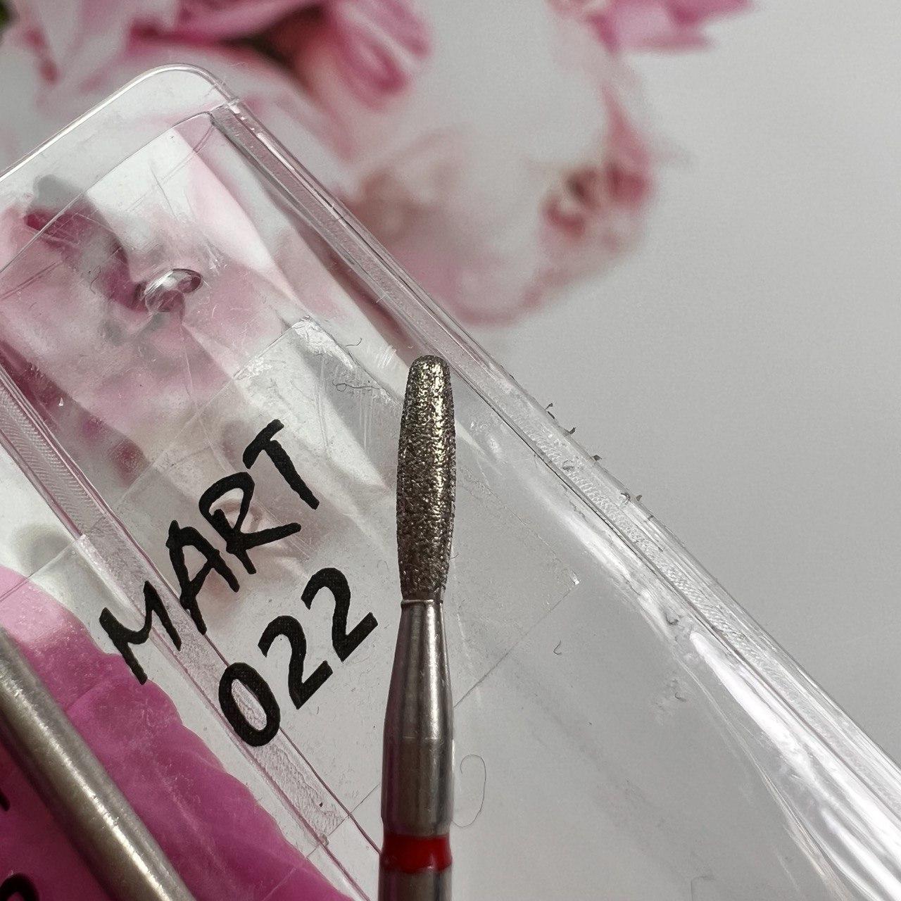 Фреза алмазна MART червоний, полум'я діаметр 2мм, фото 1