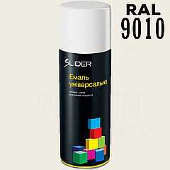 Емаль універсальна алкідна LIDER, 400 мл Аерозоль Білий (RAL 9010)