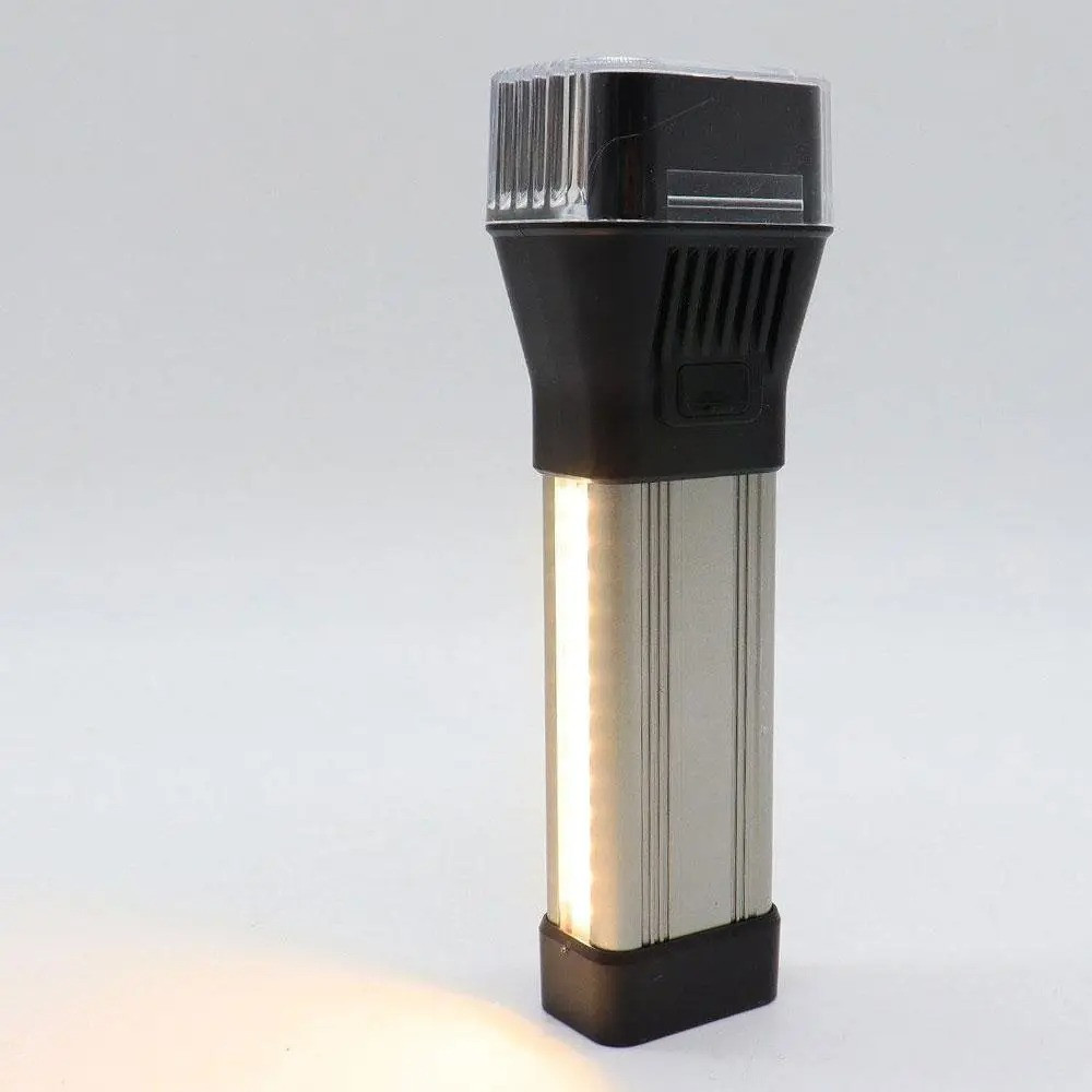 Ручной фонарь аккумуляторный Coba CB-888 5Вт+COB+SMD Серый 30LED, светодиодный фонарик на аккумуляторе (ZK) - фото 1 - id-p1753461226