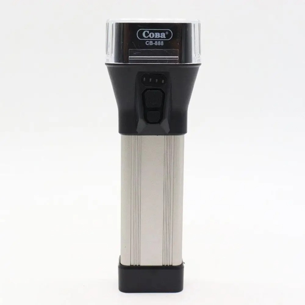 Ручной фонарь аккумуляторный Coba CB-888 5Вт+COB+SMD Серый 30LED, светодиодный фонарик на аккумуляторе (ZK) - фото 4 - id-p1753461226