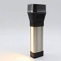 Ручной фонарь аккумуляторный Coba CB-888 5Вт+COB+SMD Серый 30LED, светодиодный фонарик на аккумуляторе (NV)