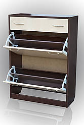 Обувница 2-я з ящиком 700*300*960 колір Венге Темний+Світлий