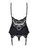 Obsessive 810-COR-1 corset & thong black L/XL, фото 6