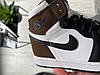 Кросівки Nike Air Jordan 1 Retro Dark Mocha Brown взуття Найк Джордан 1 Ретро коричневі високі шкіряні чоловічі жіночі підліткові, фото 5