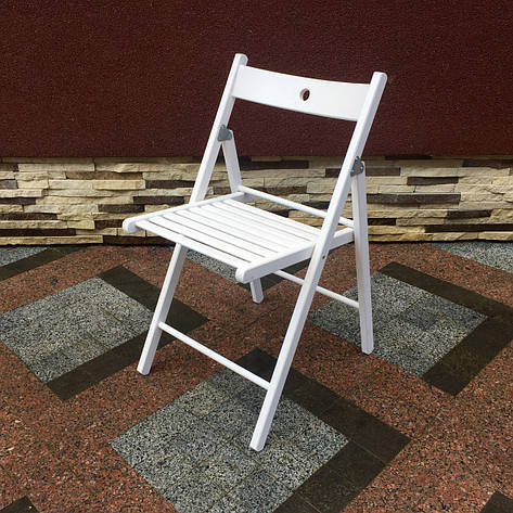 Складаний білий стілець з дерева Арт.771б, фото 2