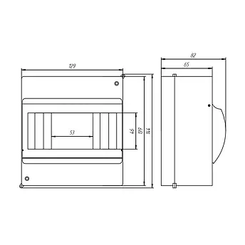 Пластиковий корпус зовнішньої установки 3-8 модуля з кришкою, фото 2