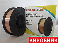 Зварювальний дріт 0,8 мм 5,25 кг Брутто 5,0 кг Нетто обміднений ER70S-6 5,25 кг