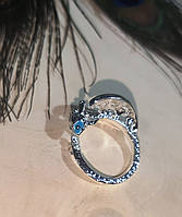 Кольцо перстень с белым драконом "Молния", от студии LadyStyle.Biz