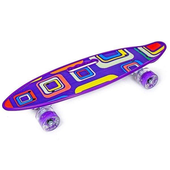 Пені Борд з ручкою Scale Sports 22,5" Picasso Пікассо (Світяться колеса), фото 1